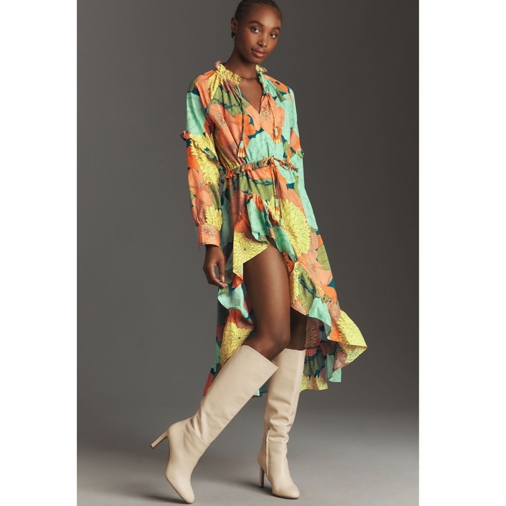 Farm Rio x Anthropologie Floral Print Midi Dress